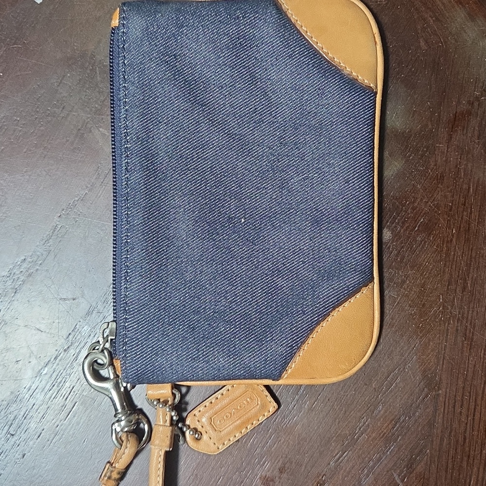 Coach Blue and Brown Men's Pouch